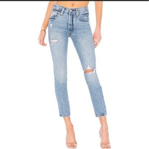 Levi 501 skinny jeans ripped